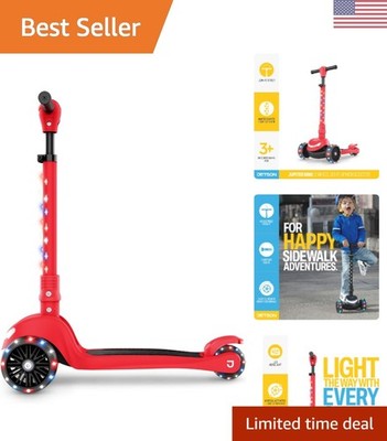 Jupiter Mini 3-Wheel Light-Up Kick Scooter - Adjustable & Foldable for Ages 3+