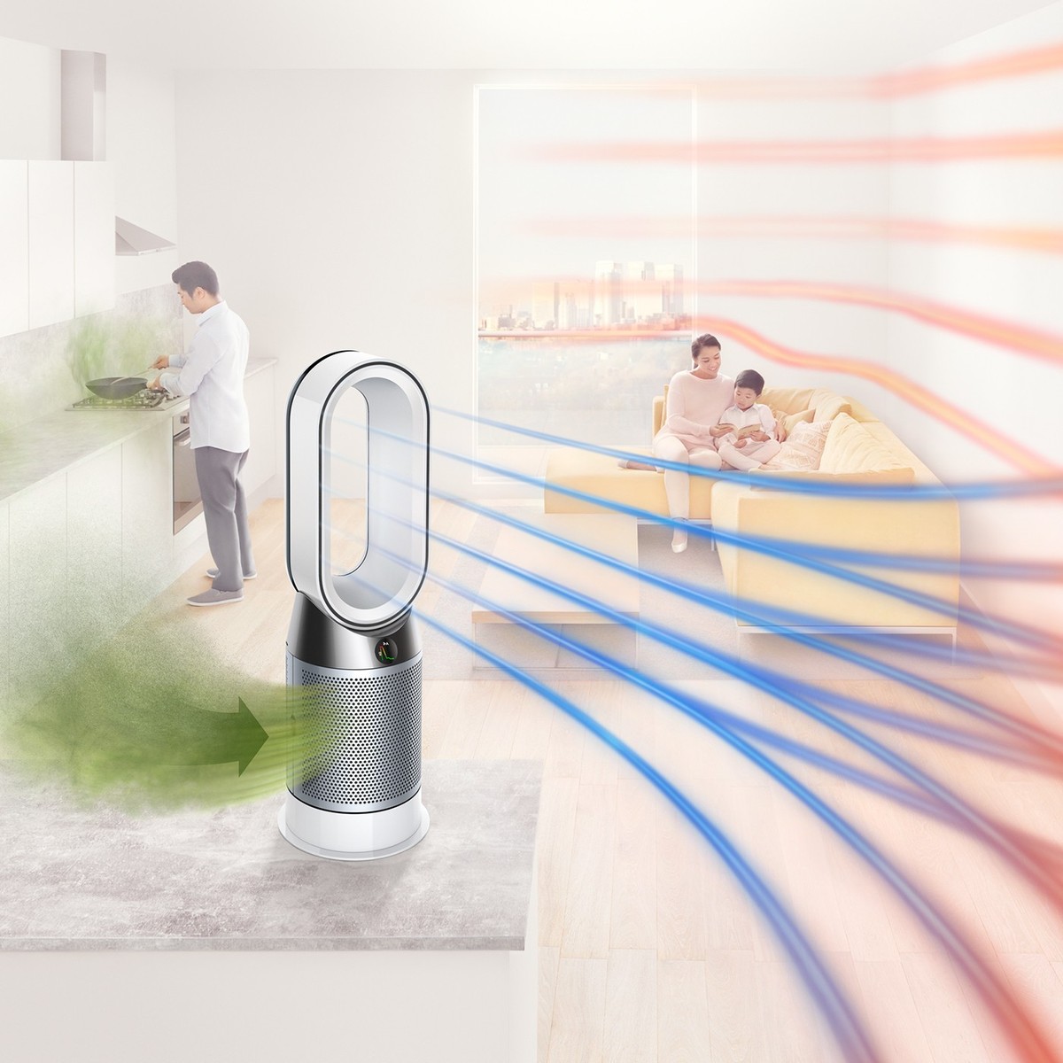 Dyson Pure Hot+Cool™ Purifying Heating Fan HP04 | Nickel/Silver