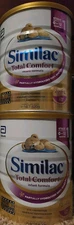 2X Large Cans of Similac Total Comfort Stage 1 ( 0-12 Months) (820g) each. Sale