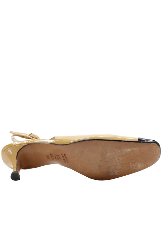 Tacones Tanino Crisci para mujer de cuero con bloques de color beige talla 7,5 Foto 4 de 4