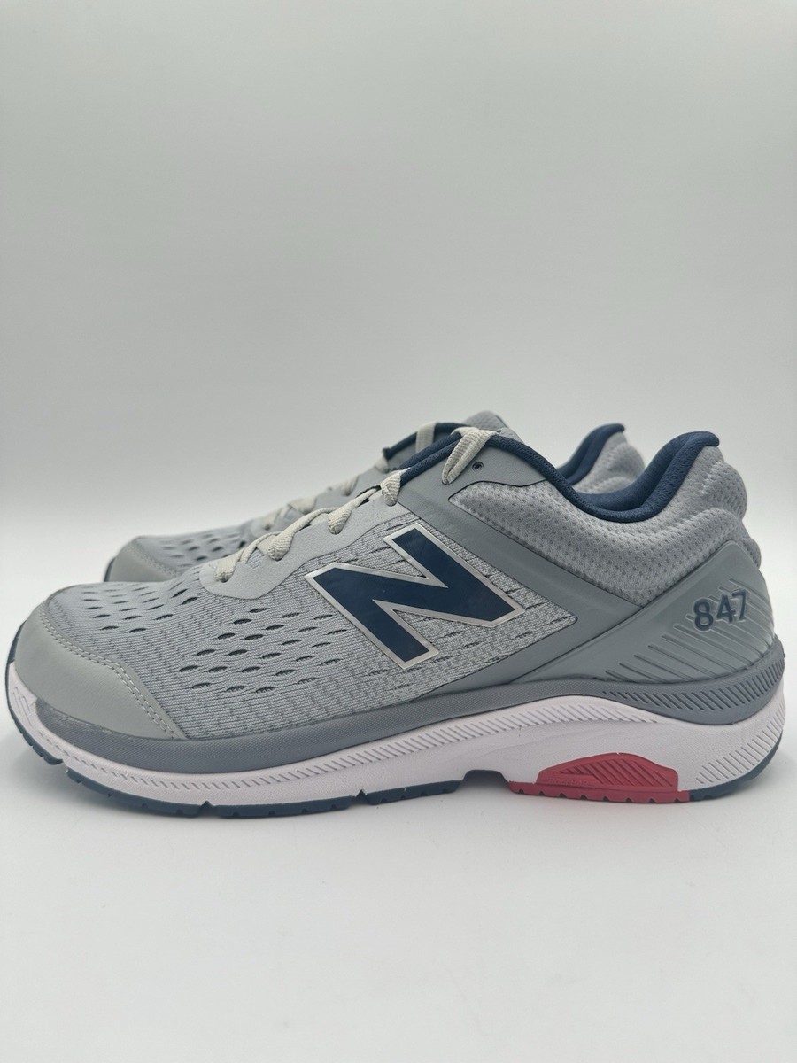 New Balance Men's 847v4 Walking Sizes Silver Blue Red