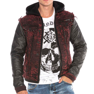 Cipo & Baxx ROSWELL Mens Jeans Hood Jacket Denim CJ259 all Sizes