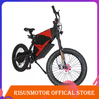 Chun Stealth Bomber E-Bike 6000W 72V 40ah - Vitesse 90km/h Cadre Alliage Noir