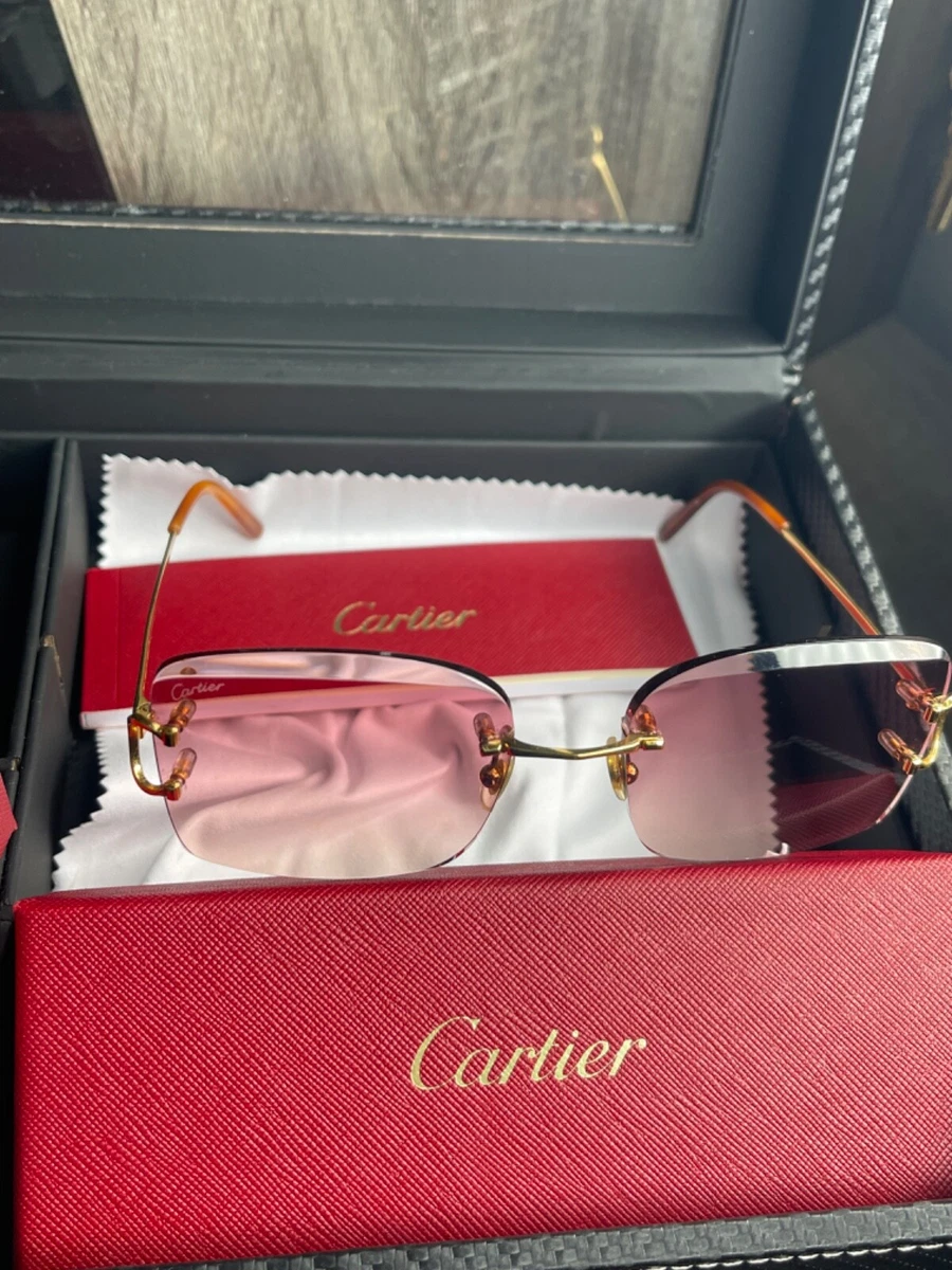 Cartier Pink Sunglasses for Men for sale | eBay display picture 1