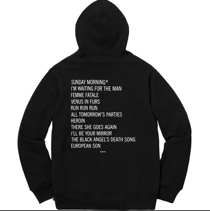 Felpa con cappuccio Supreme Velvet Underground nera Xlarge FW19