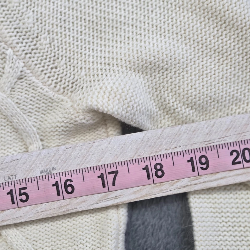 Suéter Merona Mujer Talla Mediana Crema Tejido Cuello Redondo Manga Larga Pullover Foto 4 de 4