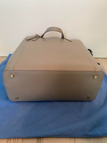 Smythson Pocket Tote Bag Handbag Purse in Beige Leather w/Dust Bag NEW w/o Tags - Picture 4 of 7