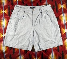 Vintage Polo Ralph Lauren Shorts Mens 38 Blue Tyler Pleated Classic Chino Preppy