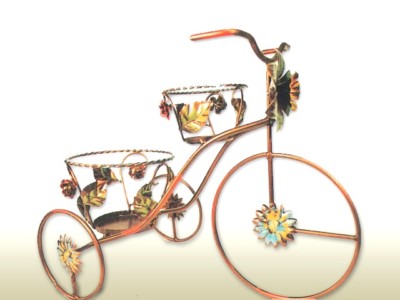 Triciclo Florero Portavaso Soporte para Macetas Bicicleta Hierro A