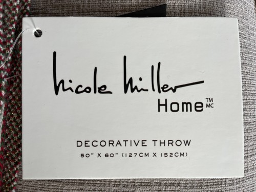 New Nicole Miller Home Christmas Throw 50" x 60" Xmas Blanket With Tags - Picture 2 of 7