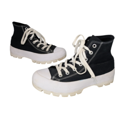 Converse Chuck Taylor All Star Black Lugged Hi Top Sneakers Size