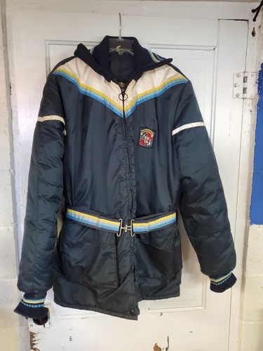 Vintage Stearns Mfg. Co. St.Cloud,Minn. Belted Winter Ski Coat Sz Lg