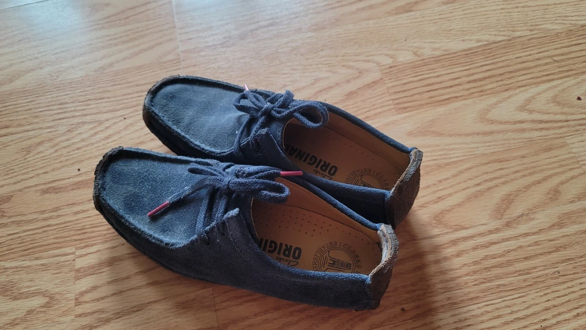 Clarks Natalie Moccasin Suede Blue Shoes UK 5D 071013292