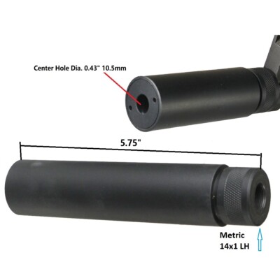 急ぎ❗値下げ⭕極希少U.S.Goverment廃盤シャーペン回転式透明軸1.18 6061 T6 Hard Anodized Aluminum M14x1 LH Barrel Extension Tube 5.75
