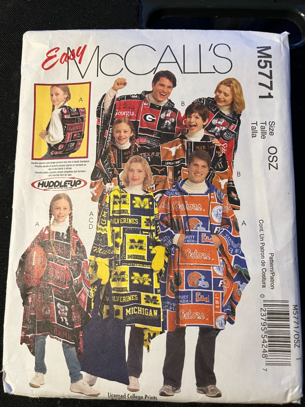 McCall's Craft Pattern-One Size Ponchos, Mittens & Tote-Unisex-Uncut