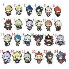 Anime Game Genshin Impact Rubber Strap Charm Key Chain KeyRing Xiao Cosplay Gift