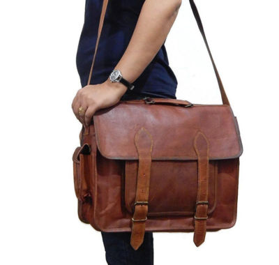 SID & VAIN Borsa tracolla porta pc vera pelle BRIGHTON grande XL I