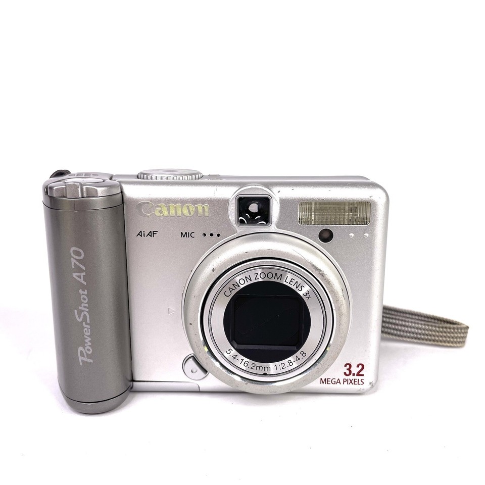 Canon PowerShot A70 3.2MP Compact Digital Camera Digicam Silver Tested