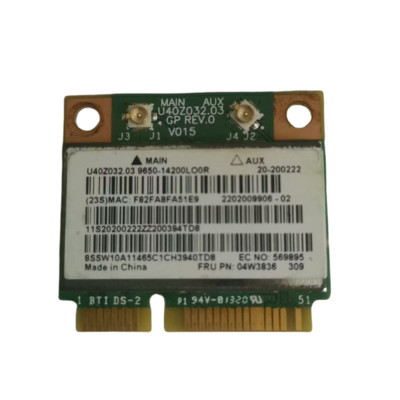 Lenovo Thinkpad G510 BCM943142HM 11bgn WIFI + BT4.0 04W3794/3795 Wireless Card