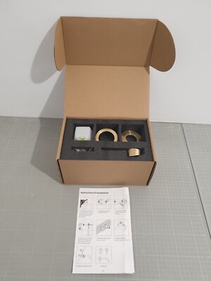 Masalledebain YC-811014G Wandeinbau-Spültischmischer aus gebürstetem Gold