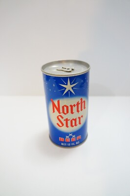 NORTH STAR STRAIGHT STEEL PULL TAB BEER CAN STRONG WIDE SEAM COLD SPRING MINN