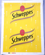 Schweppes Label Proof Preproduction Advertising Art Work Yellow Bubbles 2000