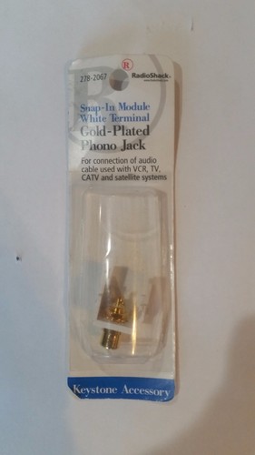 RADIO SHACK SNAP-IN RCA GOLD PLATED (PHONO) JACK P/N: 278-2067 - Picture 2 of 3