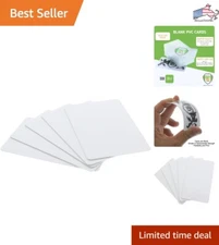 Graphic Quality White Plastic CR80 30 Mil Cards - 100 Pack for ID Badge Printers