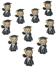10 pc GRADUATION FOAM DECORATION CENTERPIECE BOY RECUERDOS CAP & GOWN 2025
