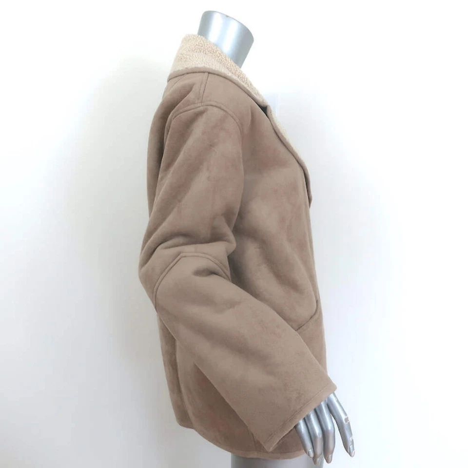 Chaqueta Sherpa Velvet by Graham & Spencer Molly Luxe Arena Imitación Gamuza Talla Pequeña Foto 4 de 4