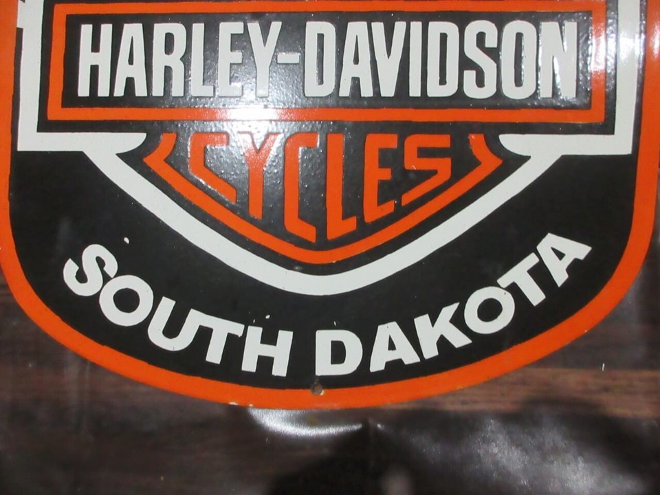 Porcelain Harley Davidson Enamel Metal Sign Plate Size 30" x 25" Inches