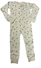 Quincy Mae Toddler Nectarine Brushed Jersey Zipper Pajama Jumpsuit 2-3 years