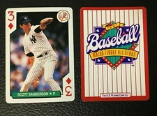 Swap Playing Card  Baseball  Scott Sanderson   NY YANKEES   1991