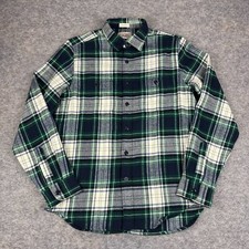 J Crew Mid Weight Flannel Button Up Shirt Long Sleeve Mens Small S
