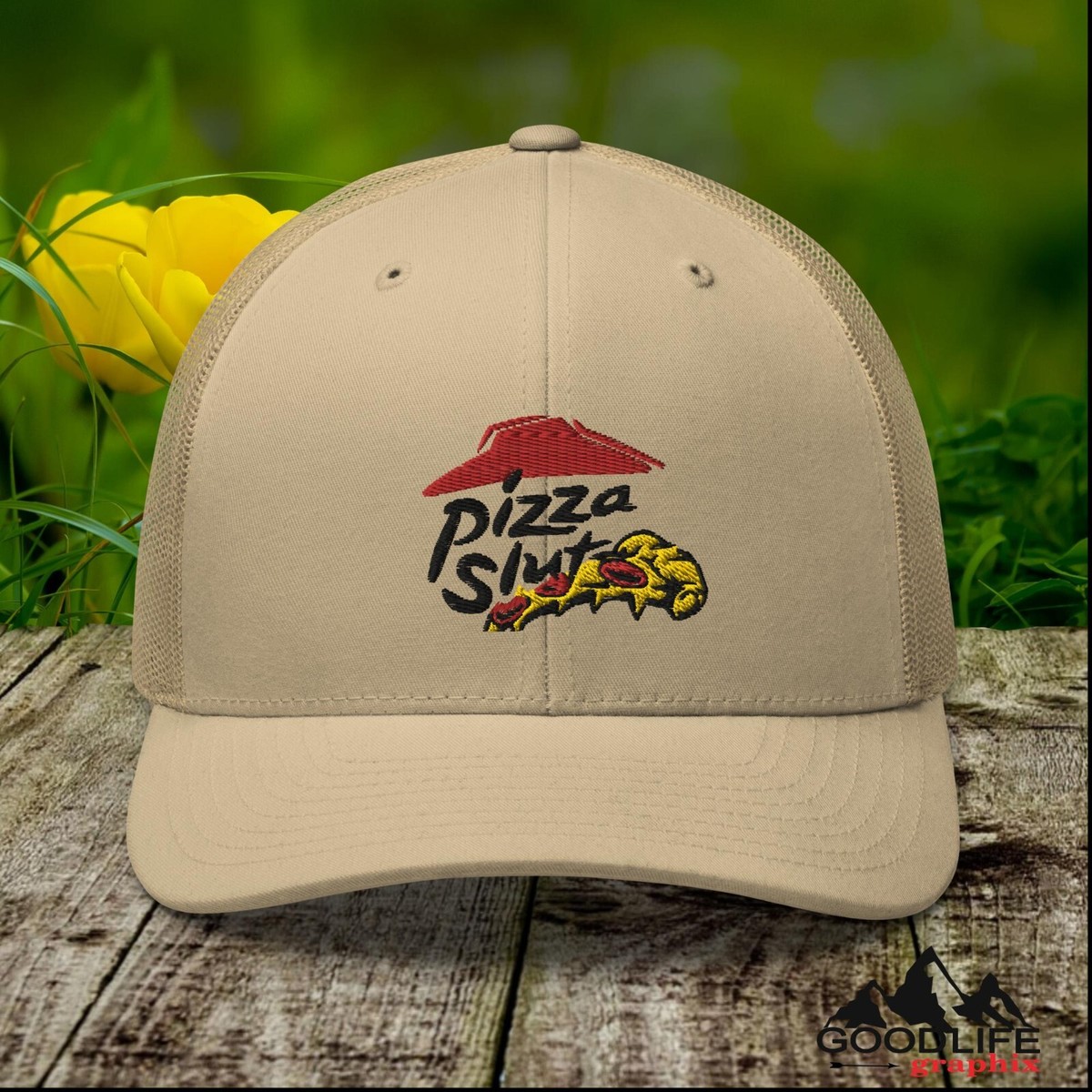 Pizza Slut Pepperoni Pizza Lover Foodie Trucker Hat for Men Women