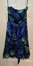 Be Beau Patterned Cocktail/Party Dress - Size 14 - Worn Once - Good Condition