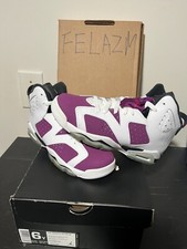 NIKE AIR JORDAN 6 RETRO GG WHITE-VIVID PINK 543390-127 GS SZ 6Y