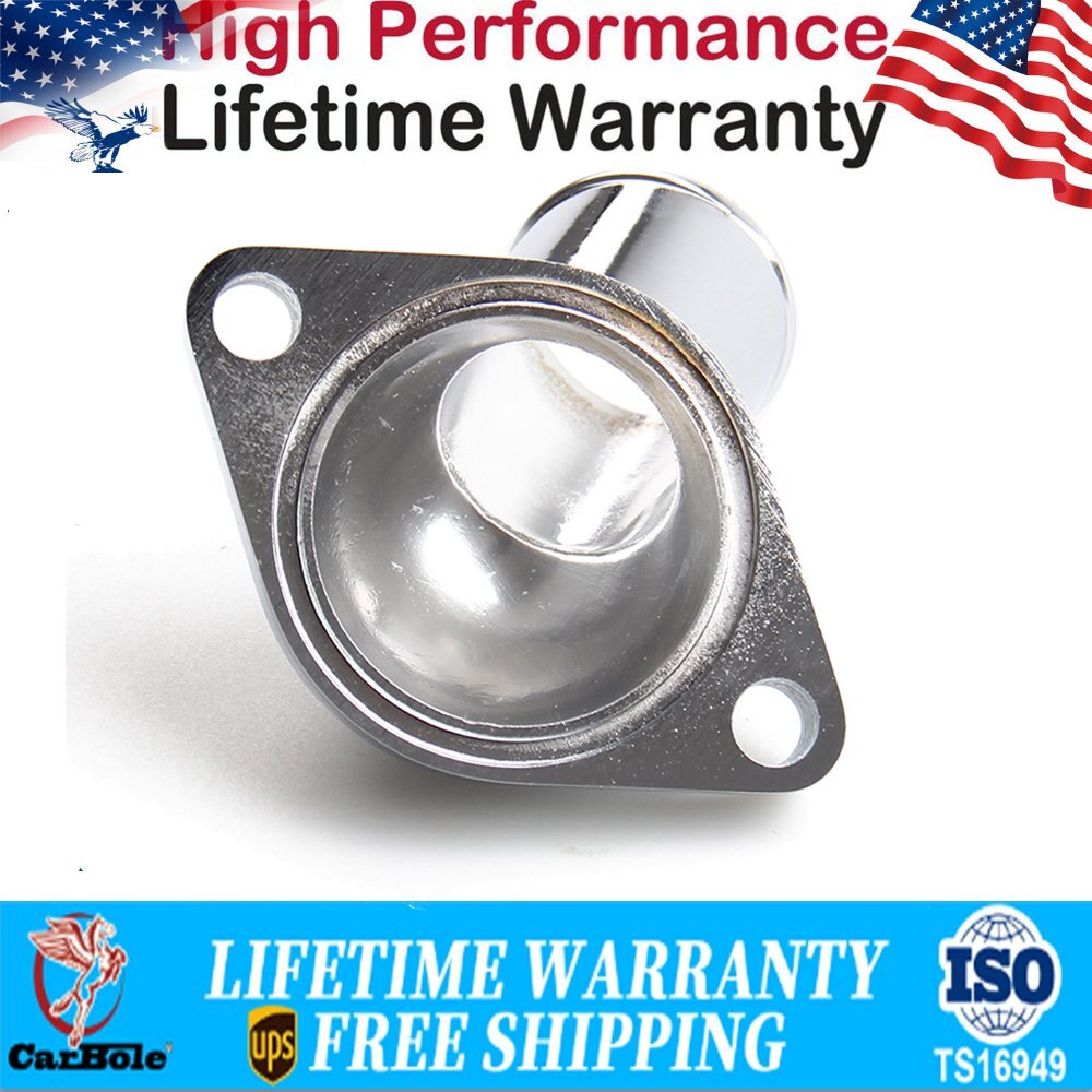 Chrome ORing Water Neck Thermostat Housing 2660 Steel For Chevy SBC