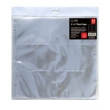 Ultra PRO 10Ct 4x6 Photo Pages High Seal Archival Safe 12x12 Sleeves Fits Album