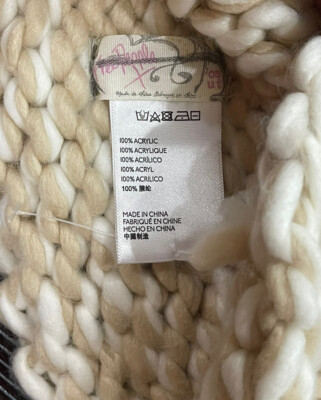 Free People Colorblock Cozy Up Pom Pom Winter Hat Brown  display picture 2