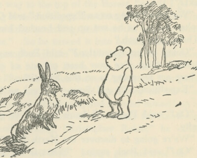 Winnie-the-Pooh 1926 - Is That You Rabbit by Ernest H Shepard Art Print