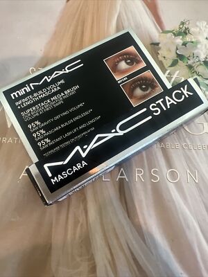 MAC Stack Mascara Infinite Build Volume + Length Black 0.27 oz / 8ml MEGA BRUSH