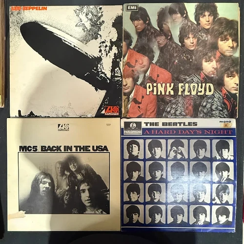 Pop Rock x 24 Vinyl Record LP Job Lot Led Zep Pink Floyd Beatles Hendrix