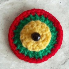 Crochet Rasta Lapel Brooch pin Retro Streetwear Reggae Festival Boho Gift Hippie