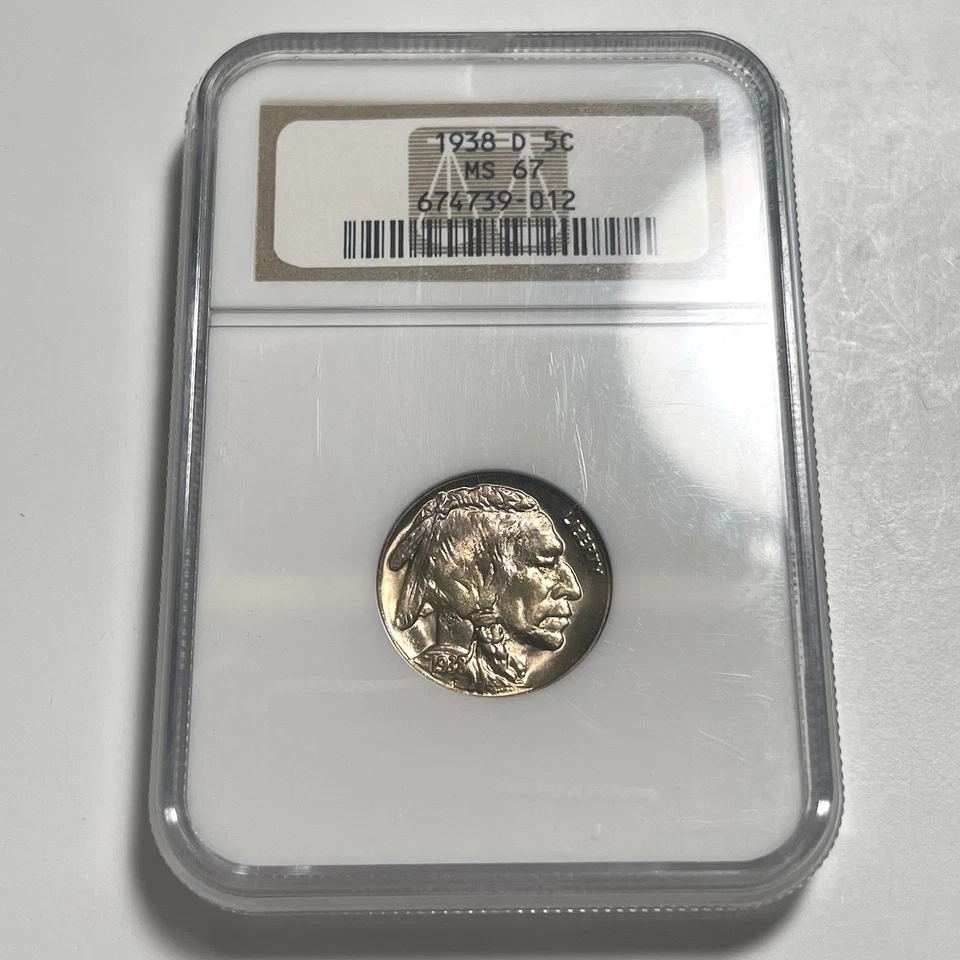 1938-D Buffalo Nickel NGC MS67 Old Holder 5C Beautiful Luster - Image 3 of 4