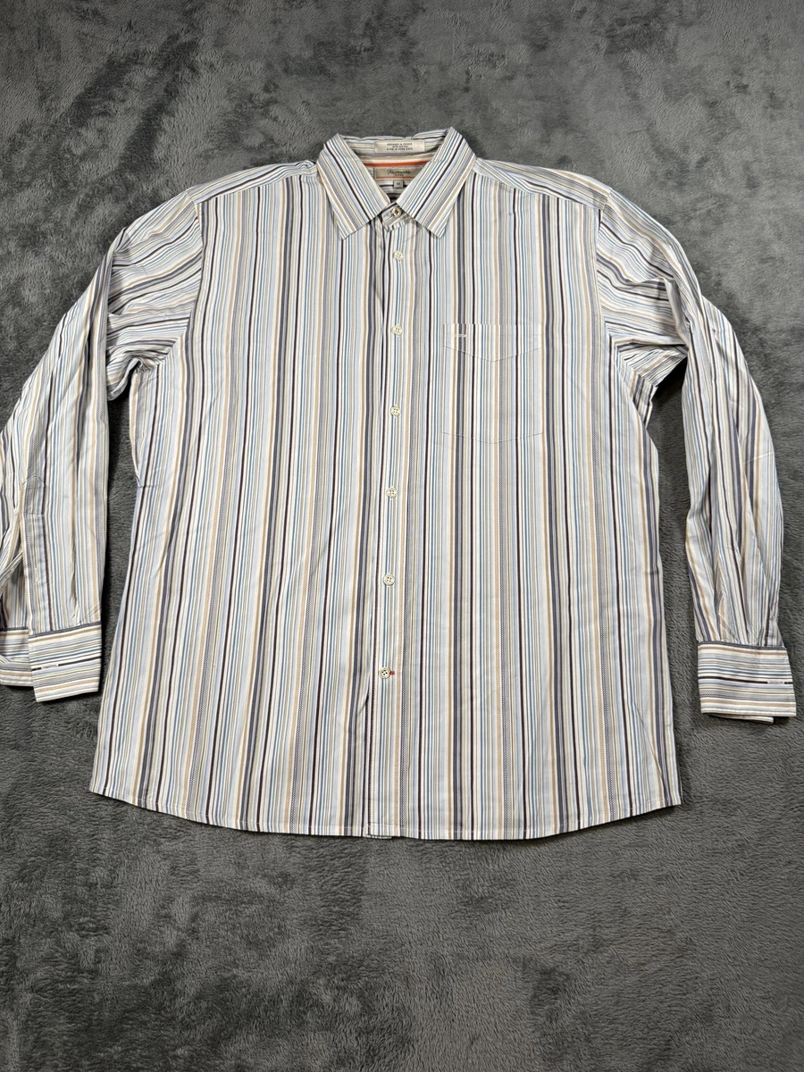 faconnable dress shirts Shirt Men's XL Blue White Button-Down Long Sleeve USA Made Patch pocket on the chest Faconnable Shirt Mens Medium Multi