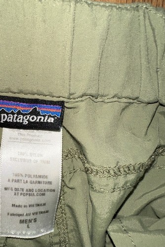 Patagonia Shorts Mens Large Green GI II Short Belted Hiking Adjustable Waist L - Picture 4 of 5