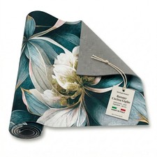 Tappeto Cucina Runner Gigli Antiscivolo 50 cm, Lavabile e Tagliabile, Fondo PVC,