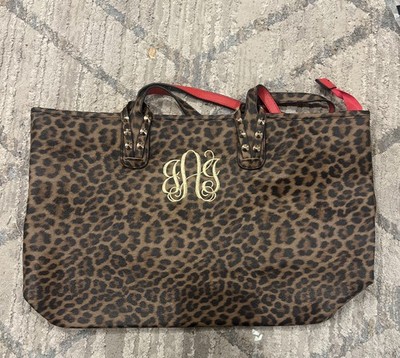 Monogram Whitney Cheetah Print Handbag - JAG Initials