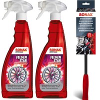 Sonax Felgenreiniger Felgenstar 2X 750Ml SäUrefrei Inkl. Mikrofaser-FelgenbüRste
